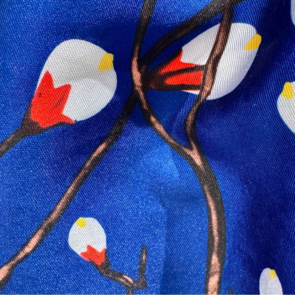 NWOT Ark & Co Royal Blue Floral Cocktail Dress | Fit & Flare (M) - Picture 3 of 10